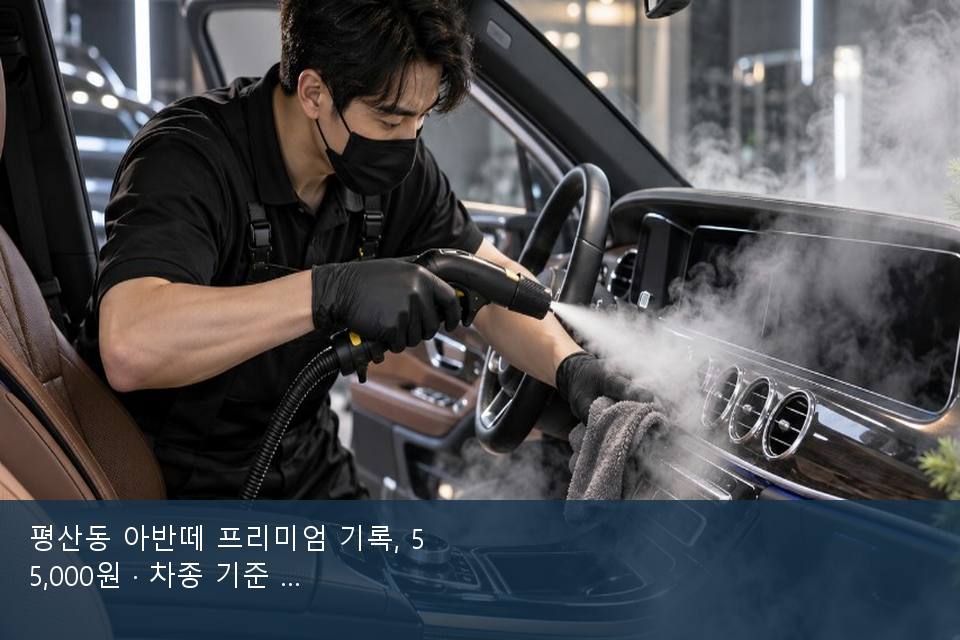평산동 아반떼 프리미엄 기록, 55,000원 · 차종 기준 금액